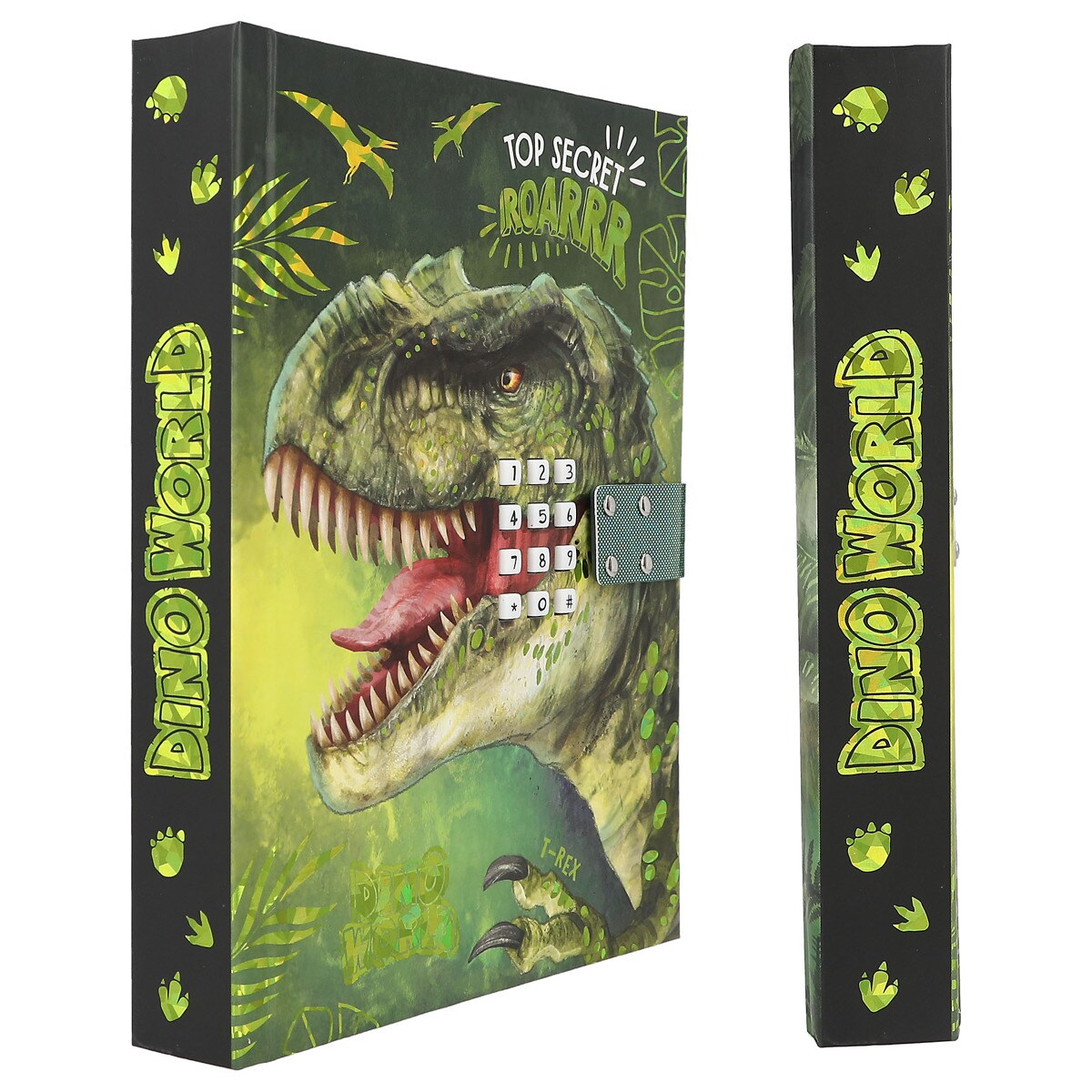 Diario con código y sonido Dino World 3
