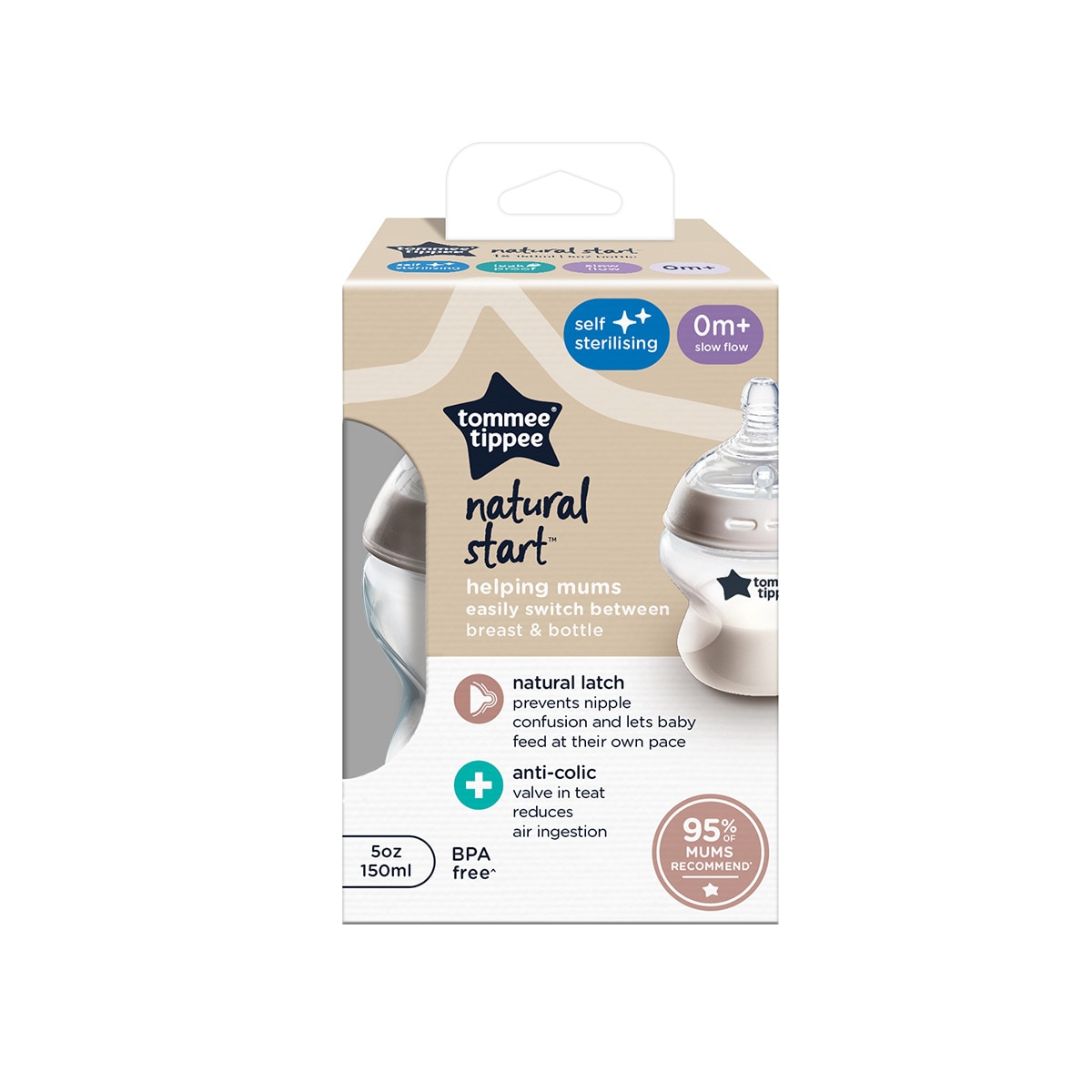 Biberões Natural Start - 150 ml Branco-3