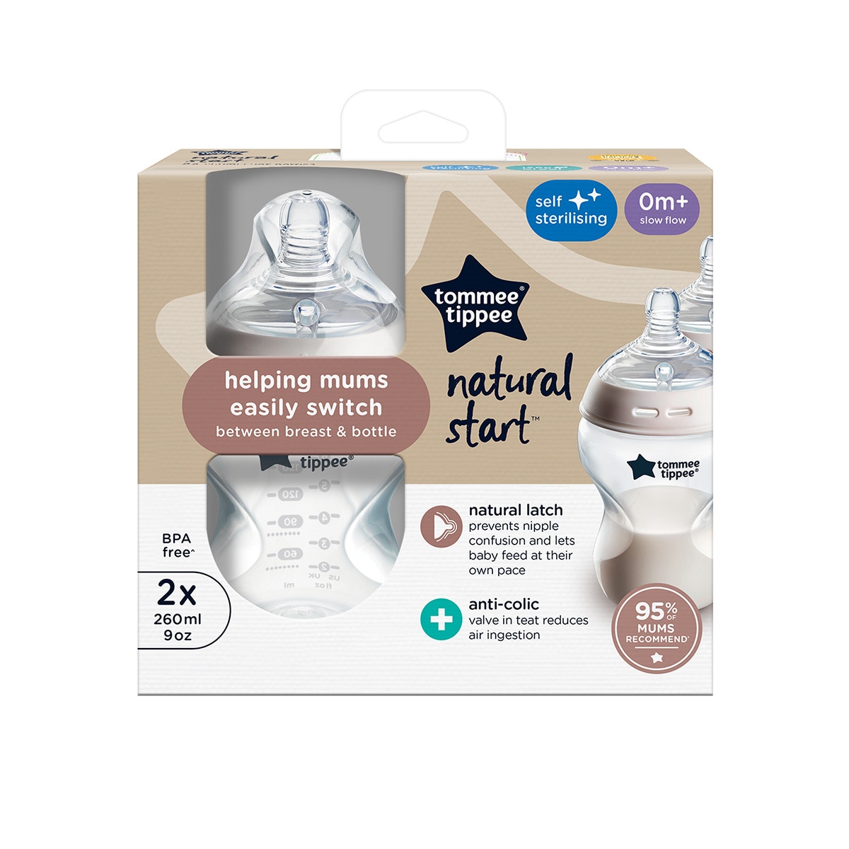 Biberões Natural Start Pack 2 Unidades - 260ml Branco-2