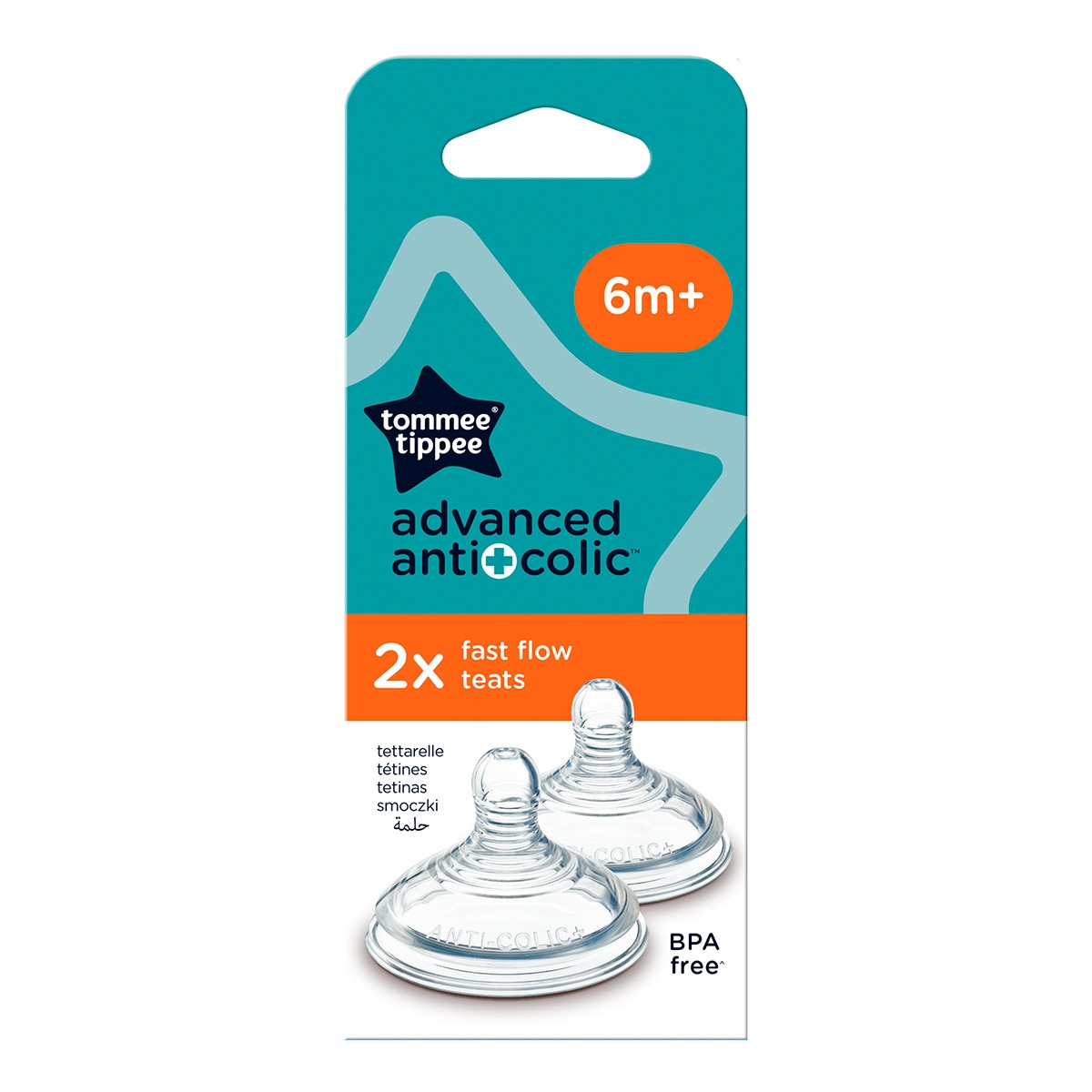 Tetinas Tommee Tippee Advanced Anti Colic, Flujo Rápido Blanco-2