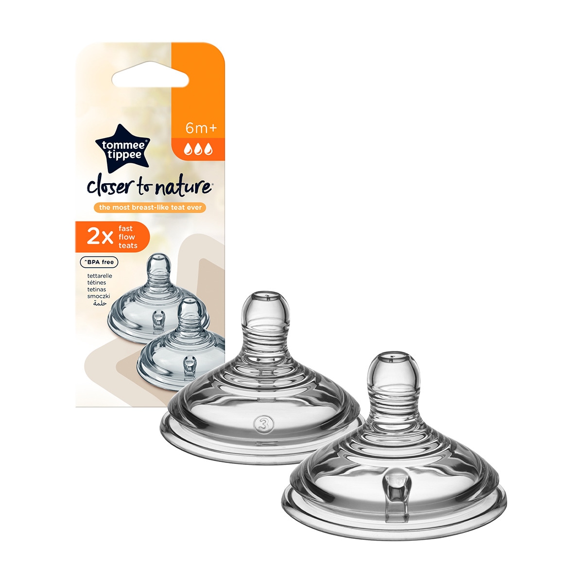 Tetinas Natural Start, Fluxo Rápido Branco-2