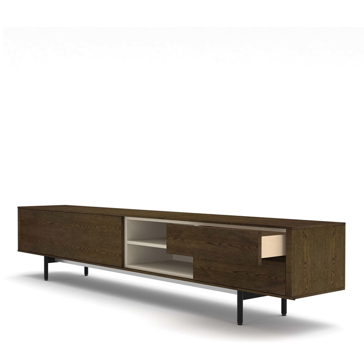 Mueble de TV de roble 263,5 cm Moss El Corte Inglés Roble humo / Tórtola-4