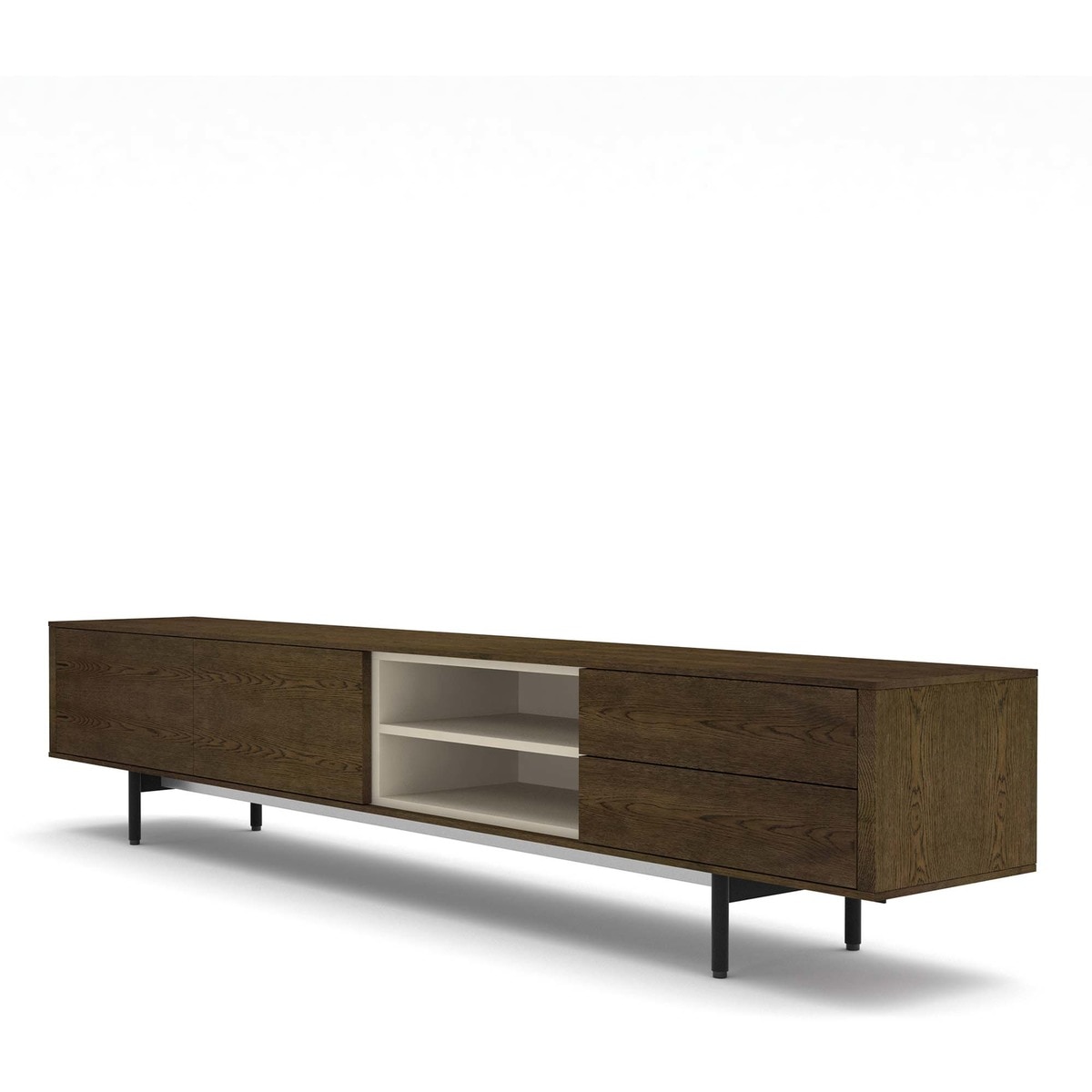 Mueble de TV de roble 263,5 cm Moss El Corte Inglés Roble humo / Tórtola-3