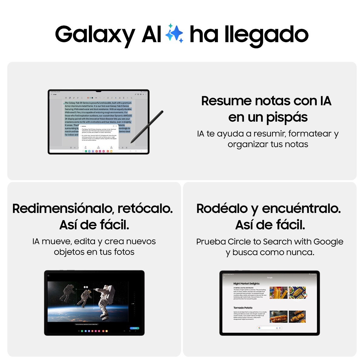 Tablet Samsung Galaxy Tab S9+ 12 GB + 512 GB Wi-Fi Gris Grafito-10