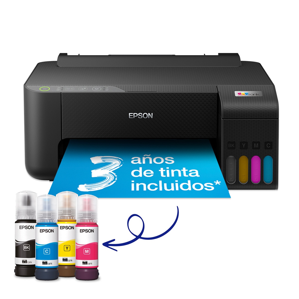 Impresora rellenable tinta Epson EcoTank ET-1810 Wi-Fi Negro-2