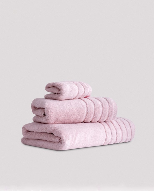 Imagen 0 de Juego toallas Don algodón 600 gr 070x140 cm. baño zero twist rosa tiza