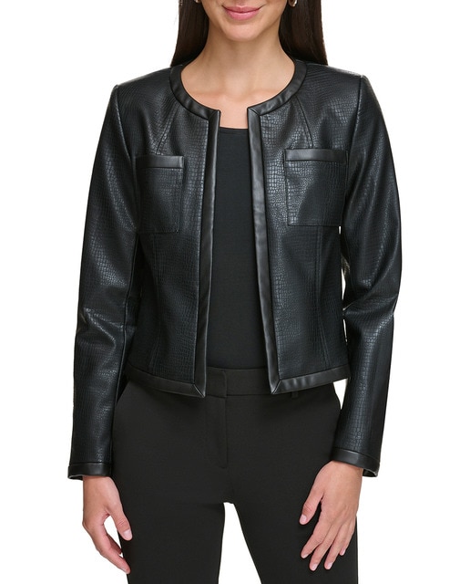 Imagen 0 de Chaqueta de mujer cuello redondo y manga larga