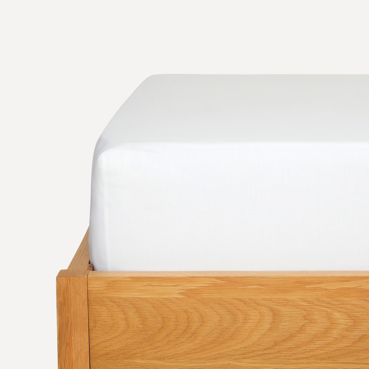 Lençol de Baixo Ajustável de Polialgodão Percal 180 Fios Branco-1