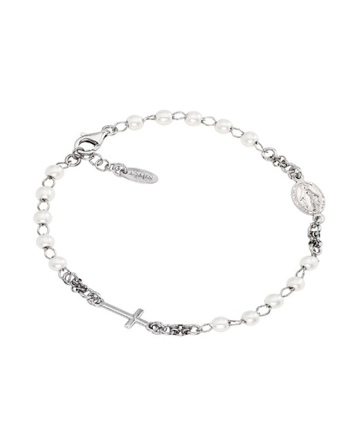 Imagem 0 de Pulseira de rosário em Prata 925 com Pérolas