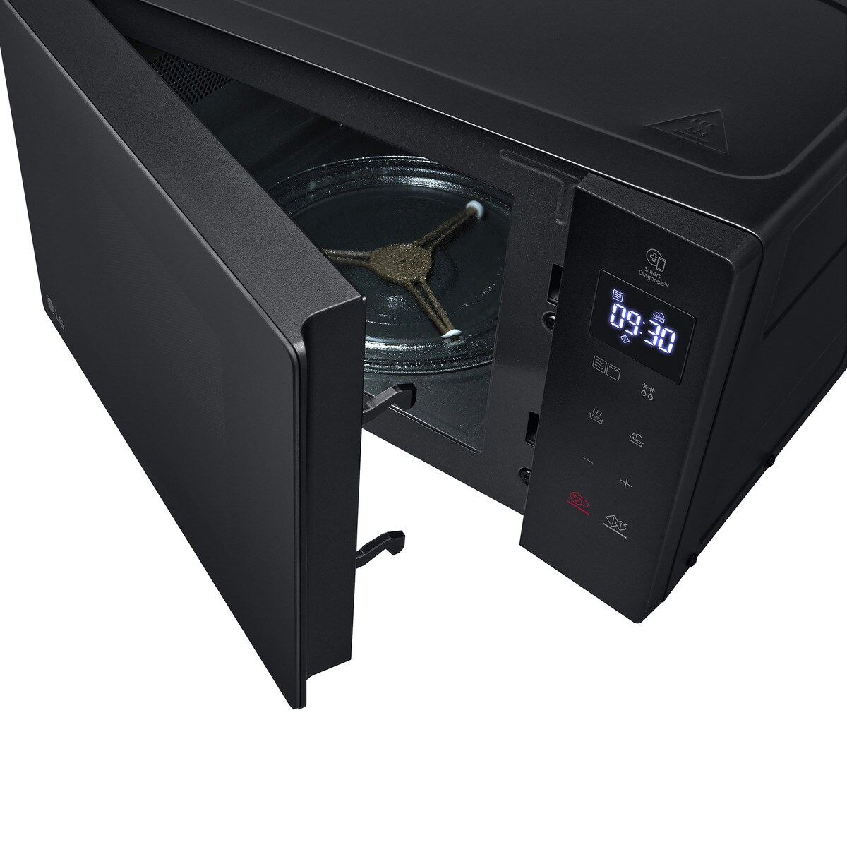 Microondas LG 20 litros, grill, 700 w- MH6032GAS Negro-11