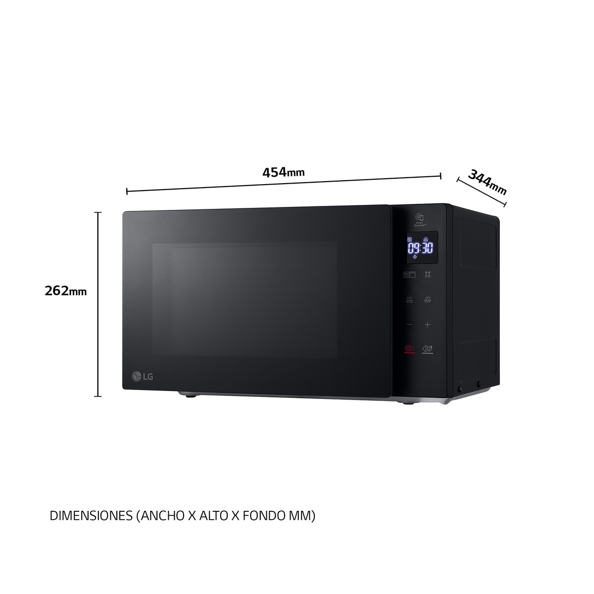 Microondas LG con grill, 20 litros - MH6032GAS Negro-2