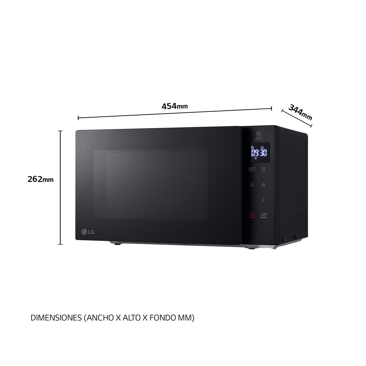 Microondas LG 20 litros, grill, 700 w- MH6032GAS Negro-2