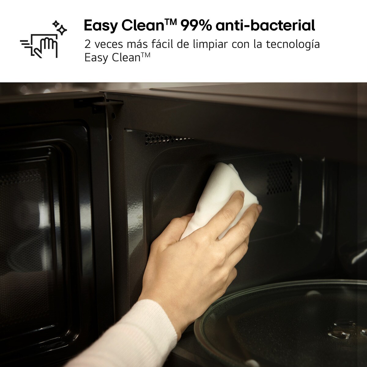 Microondas LG 20 litros, grill, 700 w- MH6032GAS Negro-6