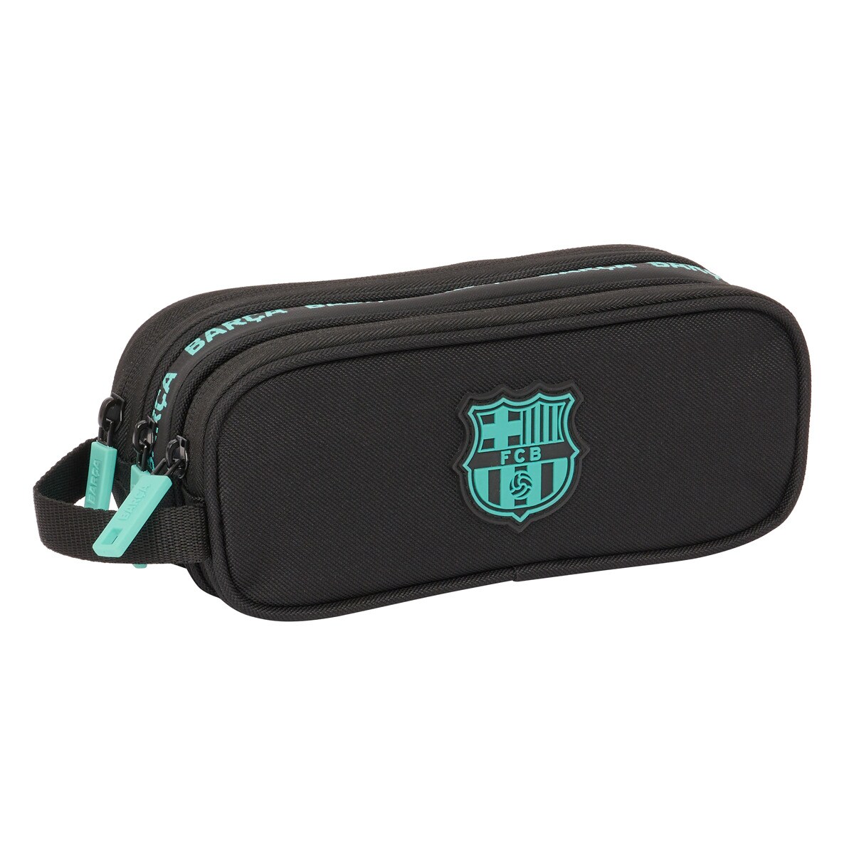 FC Barcelona Schultasche – Dreifach-Tasche Im Ball-Design, 22x12x3 Cm, Multicolor