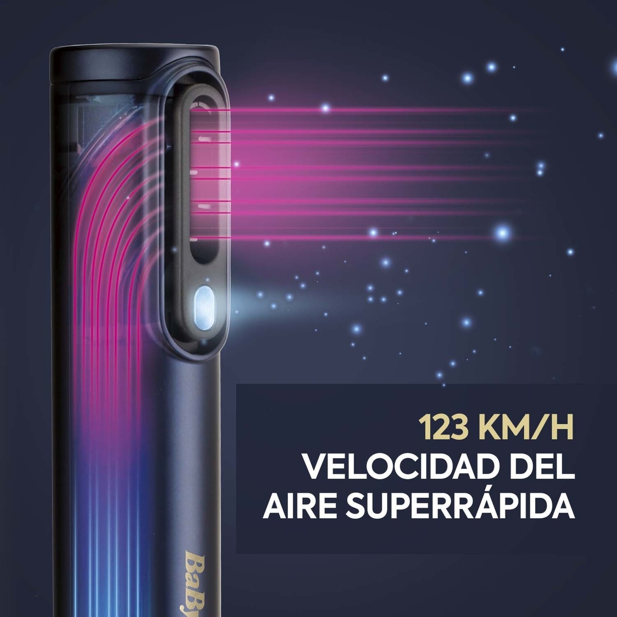 Secador Alisador Styler BaByliss Air Wand con aire y sin calor extremo Azul-6