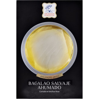 bacalao salvaje ahumado en lonchas finas envase 130 g - Ahumados Dominguez