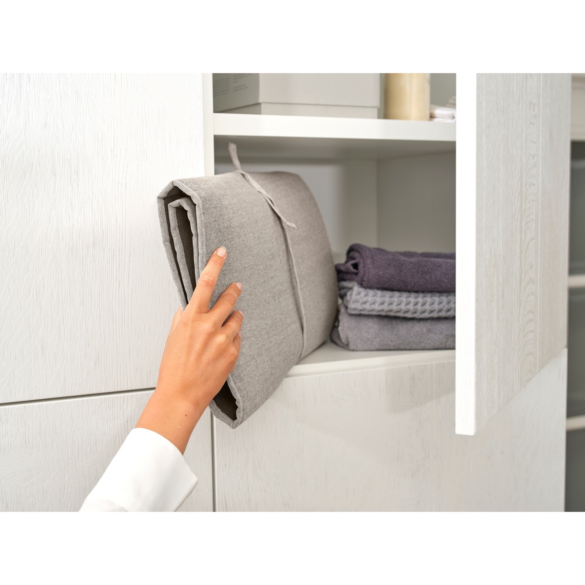 Capa de Lona para Portas de Engomar na Vertical Refresh & Steam - 50x100 cm Cinzento-5