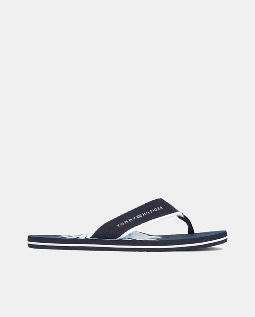 Imagen 0 de Chanclas hombre trenzadas con estampado de palmera