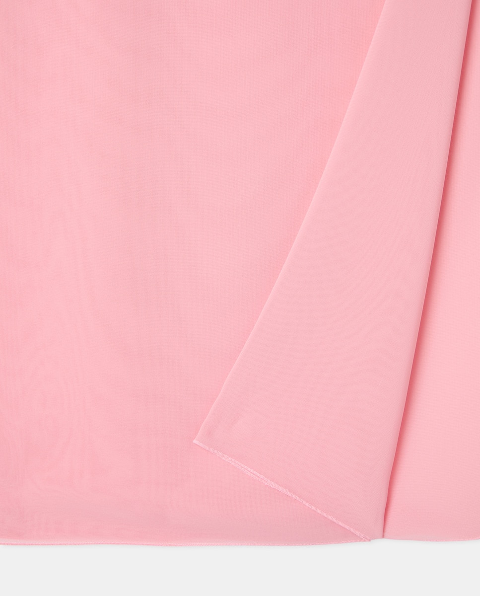 Écharpe em Chiffon com Tato de Seda Rosa-5