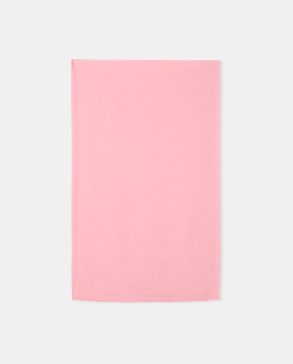Écharpe em Chiffon com Tato de Seda Rosa-4