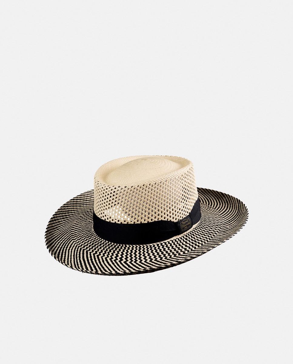 Imagem 0 de Chapéu Feito à Mão em Palha Toquilla - Multicolor