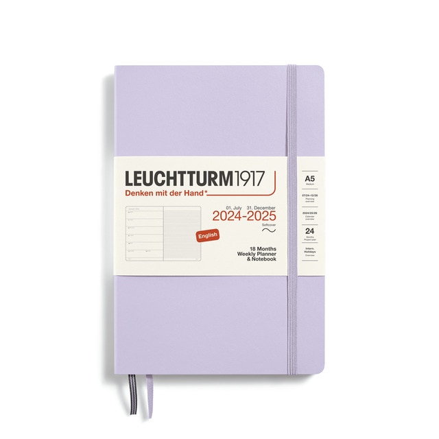 Imagem 0 de Agenda 18 Meses Julho 2024 a Setembro 2025 Vista Semanal com Notas A5 Capa Mole Inglês - Lilac