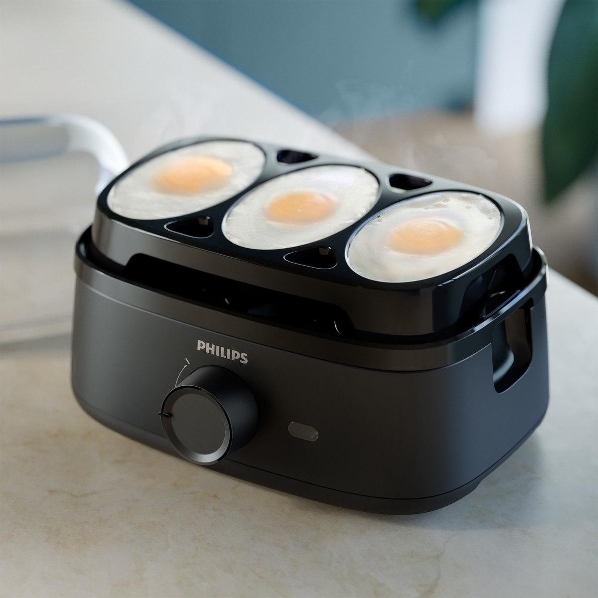 Cuecehuevos Philips Egg Cooker 3000 Series con capacidad para 6 huevos Negro-12