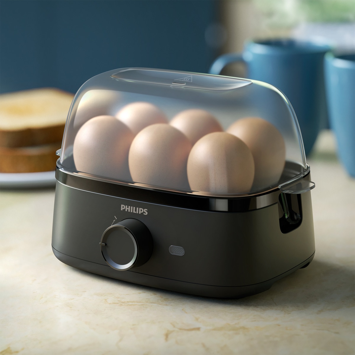 Cuecehuevos Philips Egg Cooker 3000 Series con capacidad para 6 huevos Negro-9