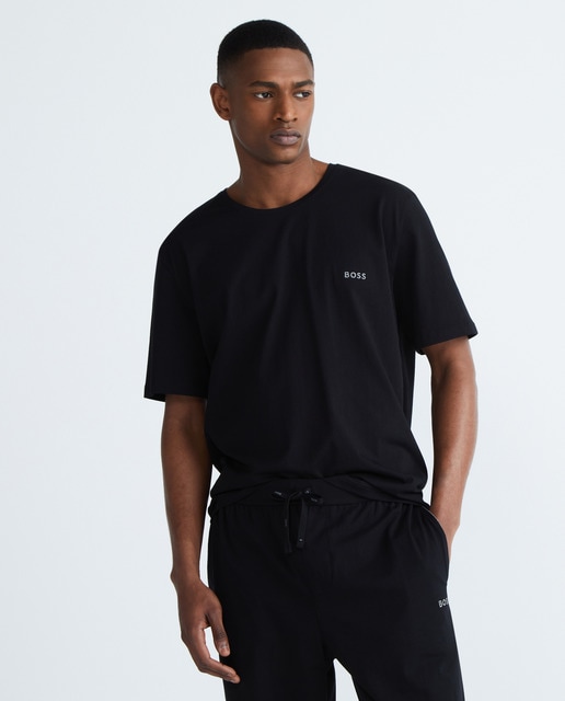 Imagen 0 de Camiseta manga corta de pijama de hombre color negro