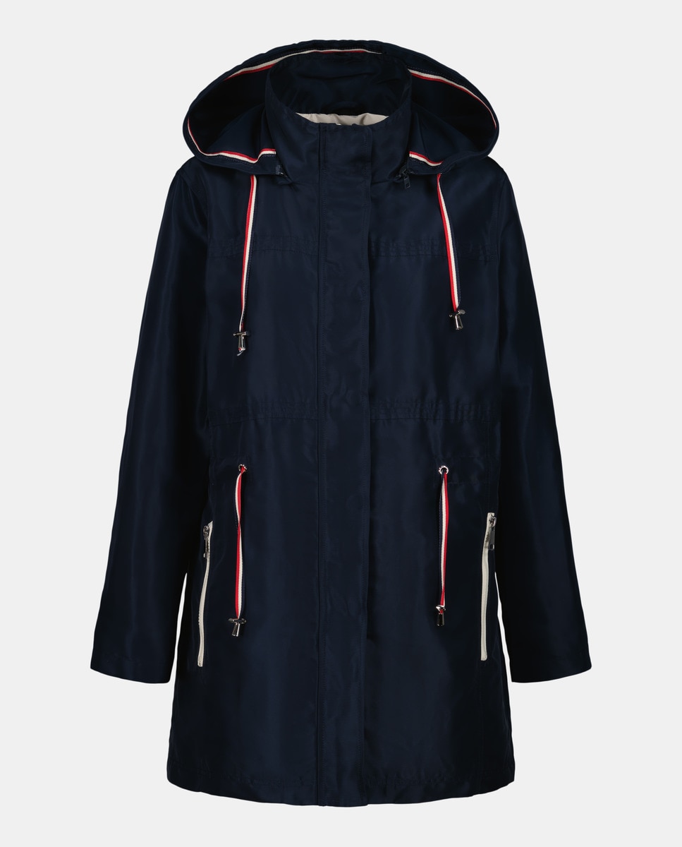 Parka lisa com capuz Azul-marinho-4