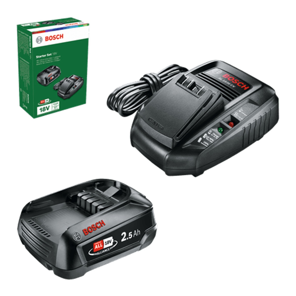Set de Iniciación Batería 2,5 Ah + Cargador 18 V Power for All Negro-4