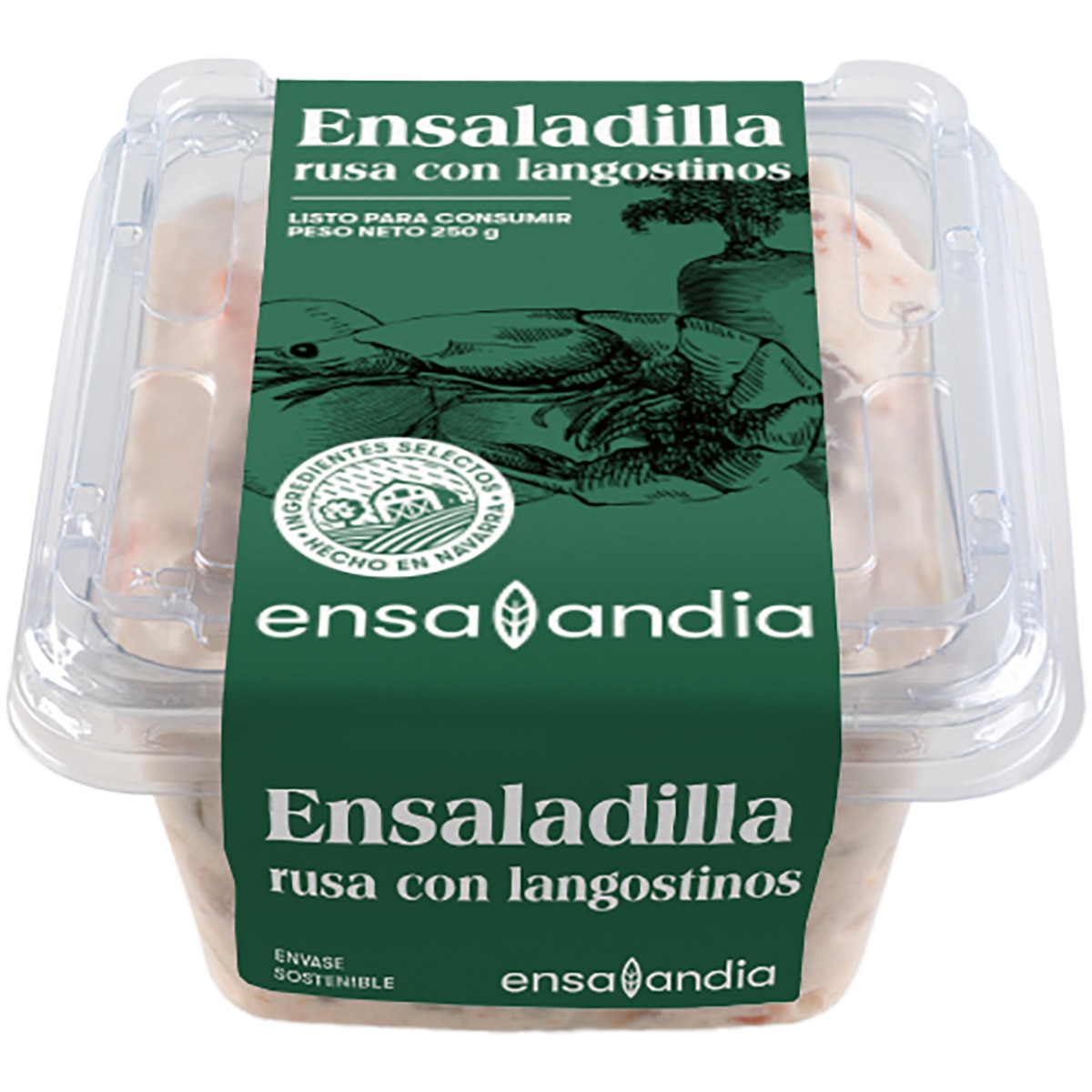 ensaladilla rusa con langostinos tarrina 250 g
