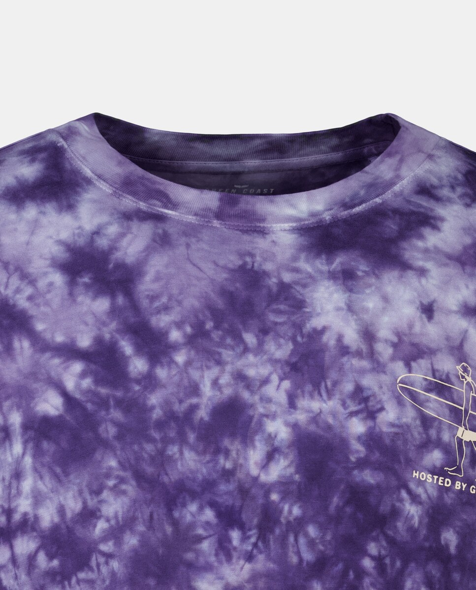 Camiseta de hombre manga corta tie dye go surf · Green Coast · El Corte