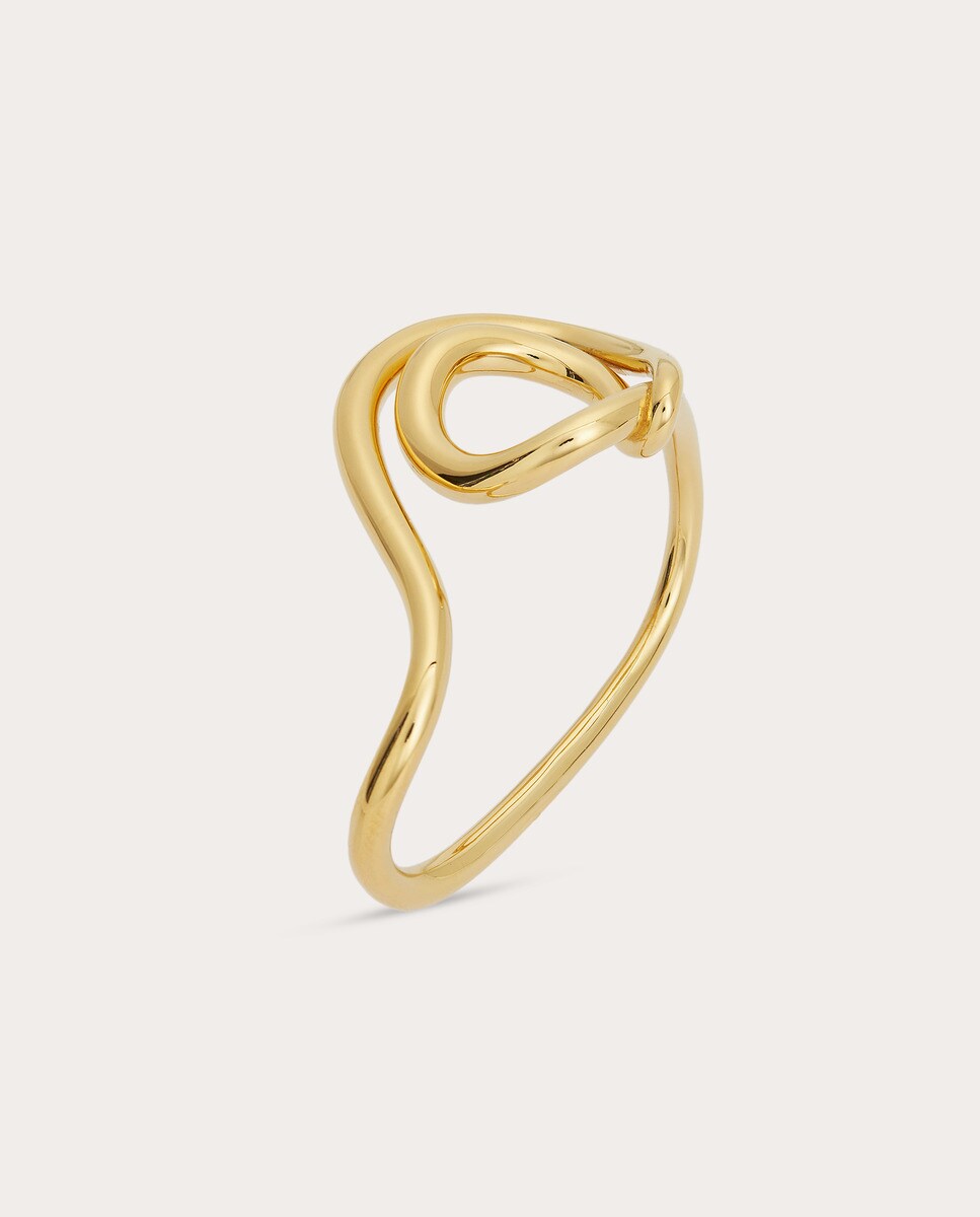 Anillo Double Lasso de plata Oro-1