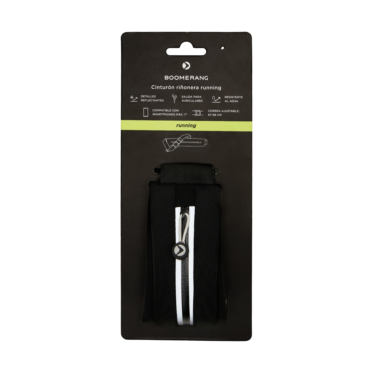 Cinto de running porta-smartphone Boomerang Preto-1