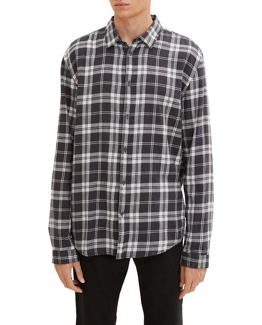 Imagen 0 de Camisa cuadros y cuello clásico