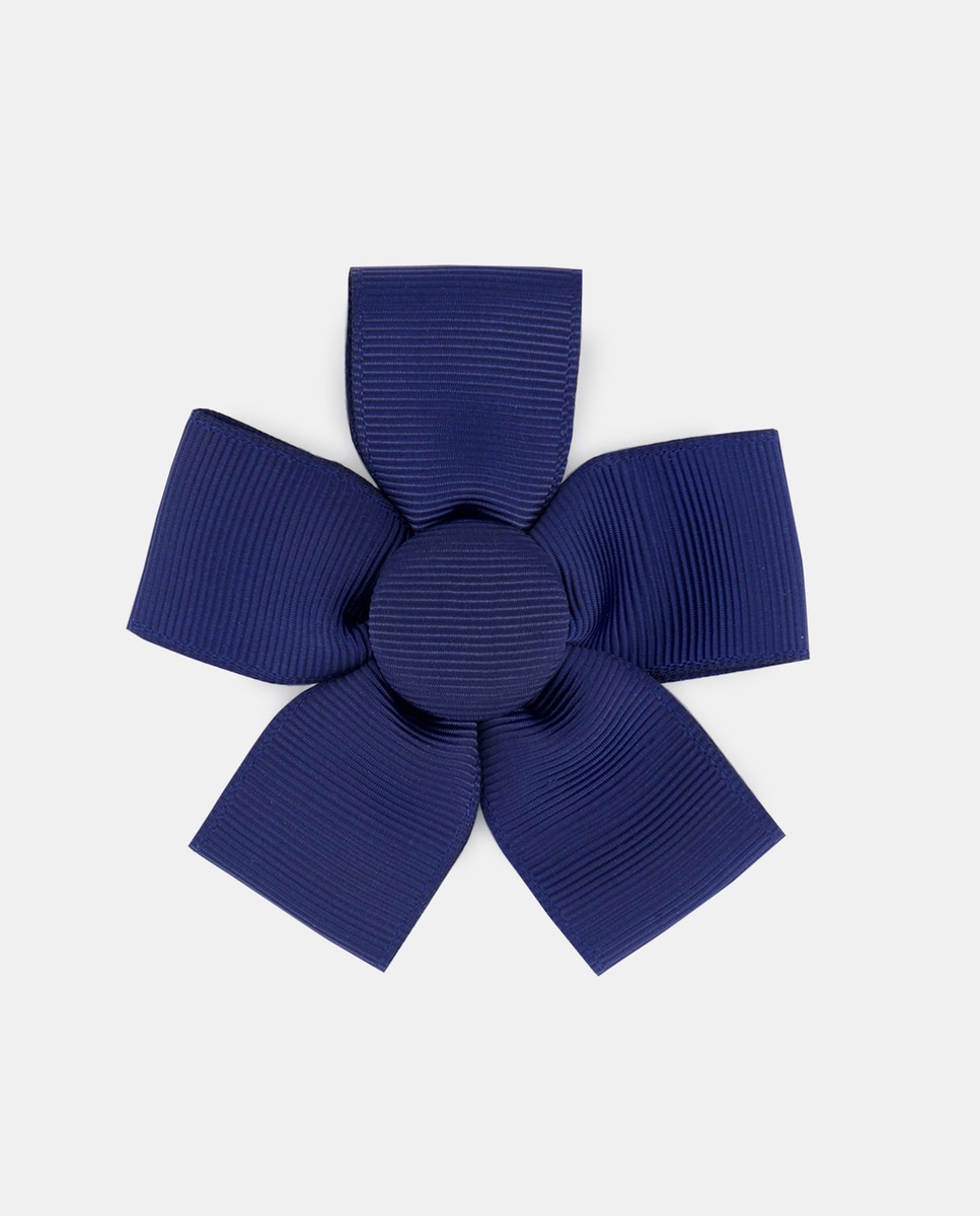 Mola Bico de Pato com Flor Azul-marinho-1