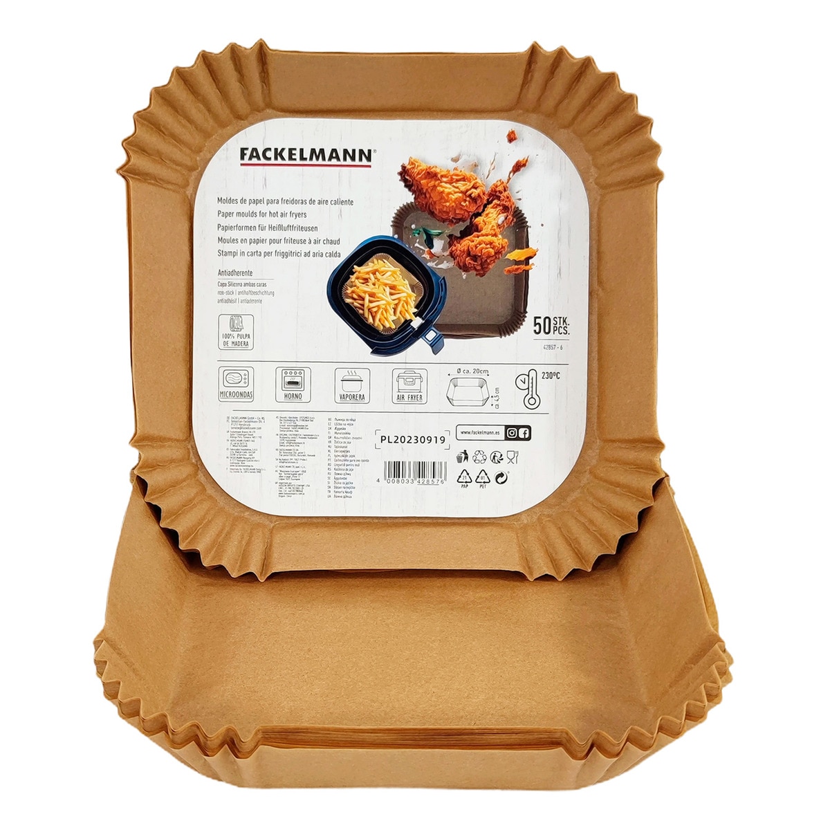 Conjunto de 50 Moldes Quadrados para Fritadeira Cooking- Airfyer 1