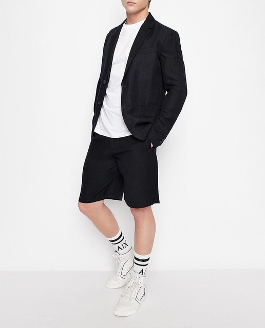 Imagen 0 de Bermuda de hombre regular fit en mix de lino