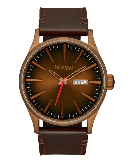 Imagem 0 de Relógio Sentry Leather- Bronze/Preto