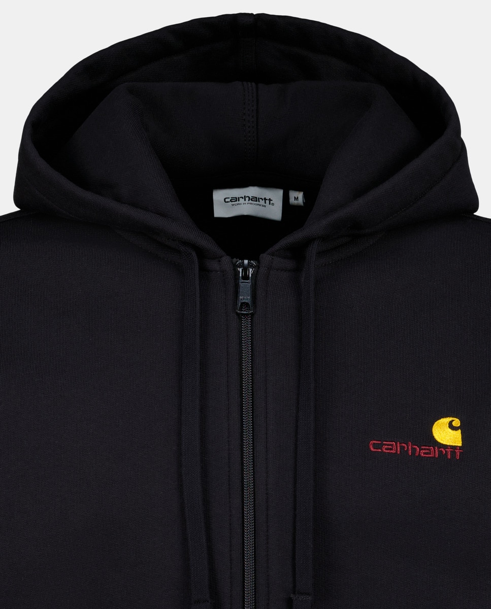 Sweatshirt com Capuz e Fecho de Correr Preto-5