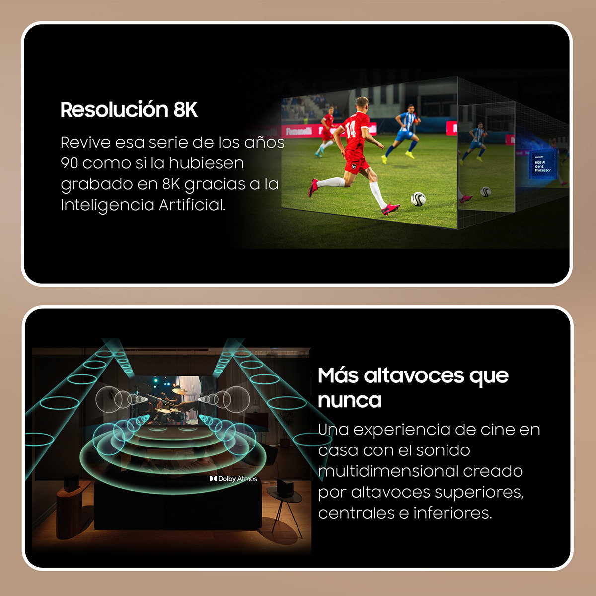TV Neo QLED 8K 189 cm (75") Samsung TQ75QN800DTXXC 8K AI Upscalling con Inteligencia Artificial Smart TV Negro-5