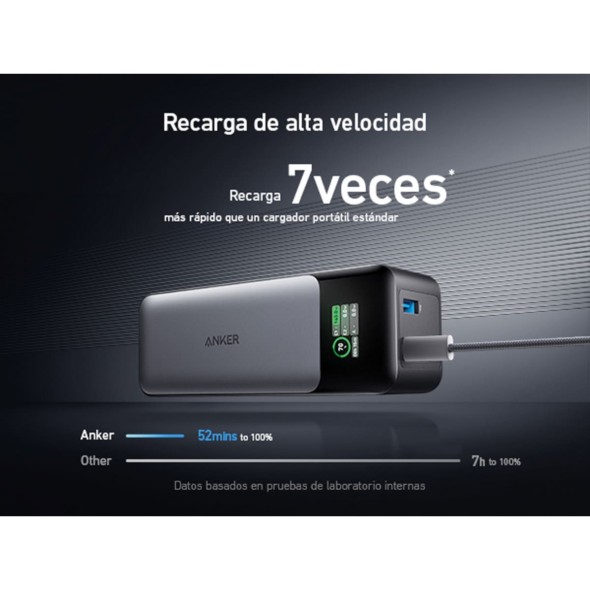 Batería externa Anker 737 Power Bank (PowerCore 24K) 24000 mAh Plata-5