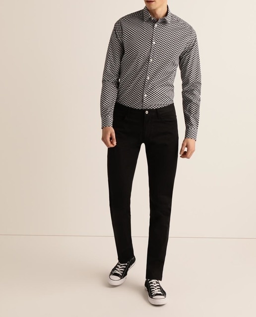 Imagen 0 de Pantalón cinco bolsillos de hombre slim negro