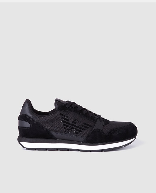 Imagen 0 de Zapatillas de hombre Emporio Armani en negro con logo