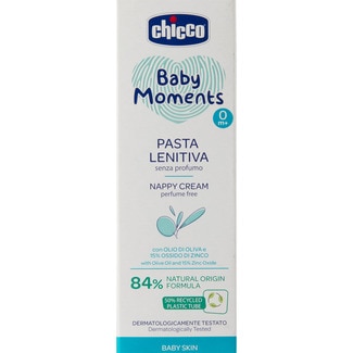 crema corporal lenitiva infantil Baby Moments sin alcohol tubo 100 ml - Chicco