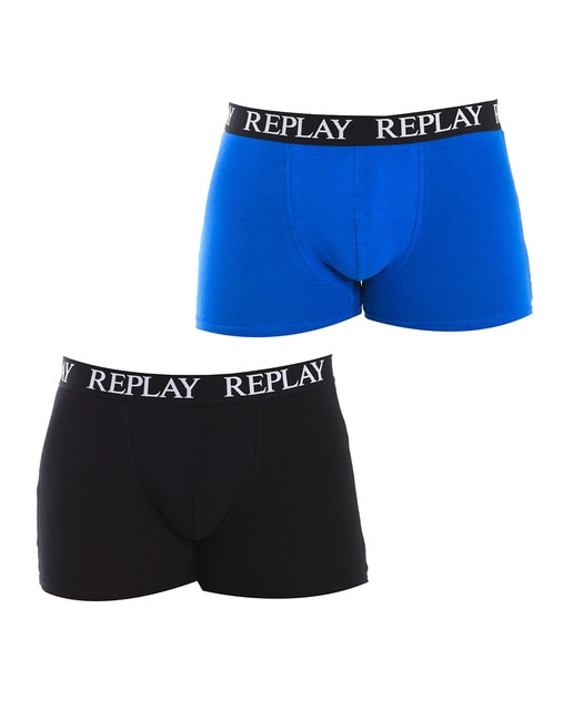 Imagen 0 de Pack-2 Boxers Replay estampados con cinturilla logo marca