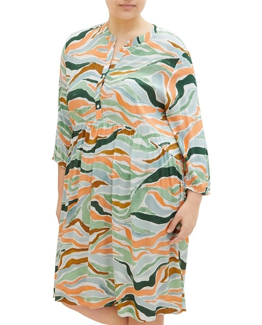 Imagen 0 de Vestido estampado volantes