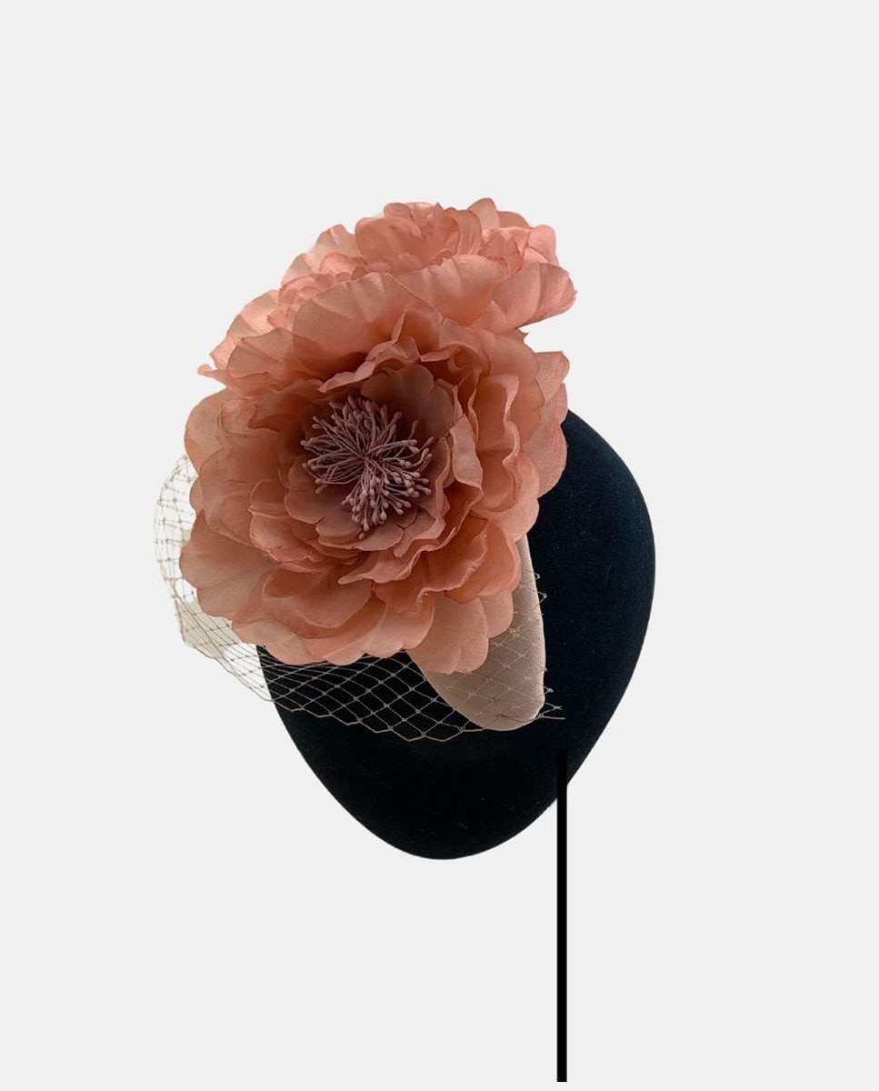 Bandolete com Véu Rosa-2