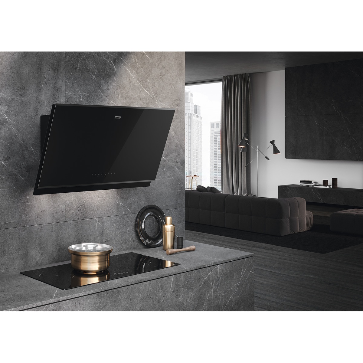 Campana decorativa Franke 3 velocidades + 2 intensivas  - 3300705065 Negro-2